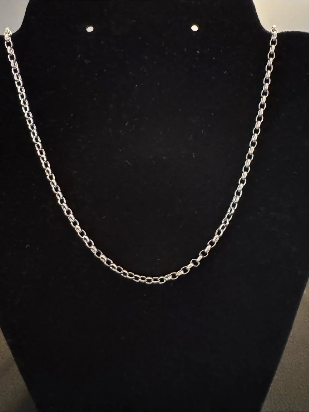 Vintage Sterling Silver 30” Rolo Link Necklace Chain - 16.3 grams